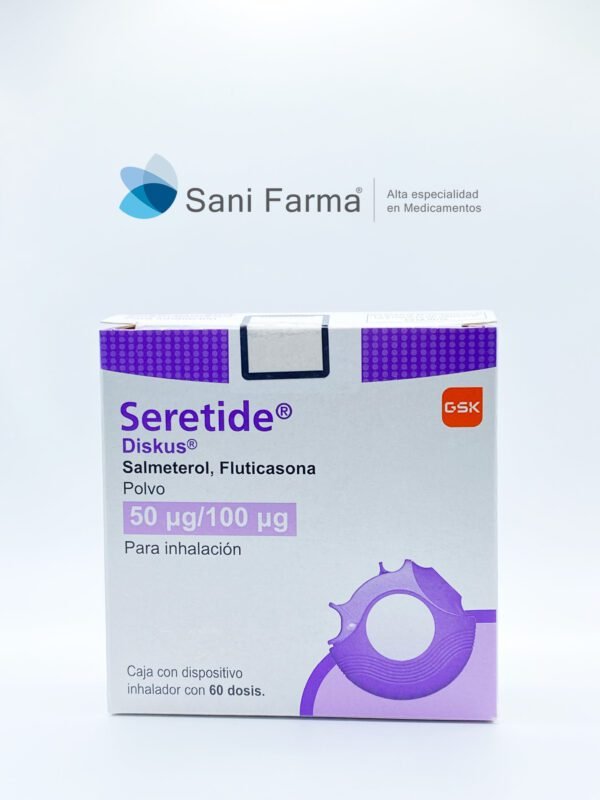 SERETIDE Seretide Diskus Polvo 50mcg/100mcg, 60 Dosis.