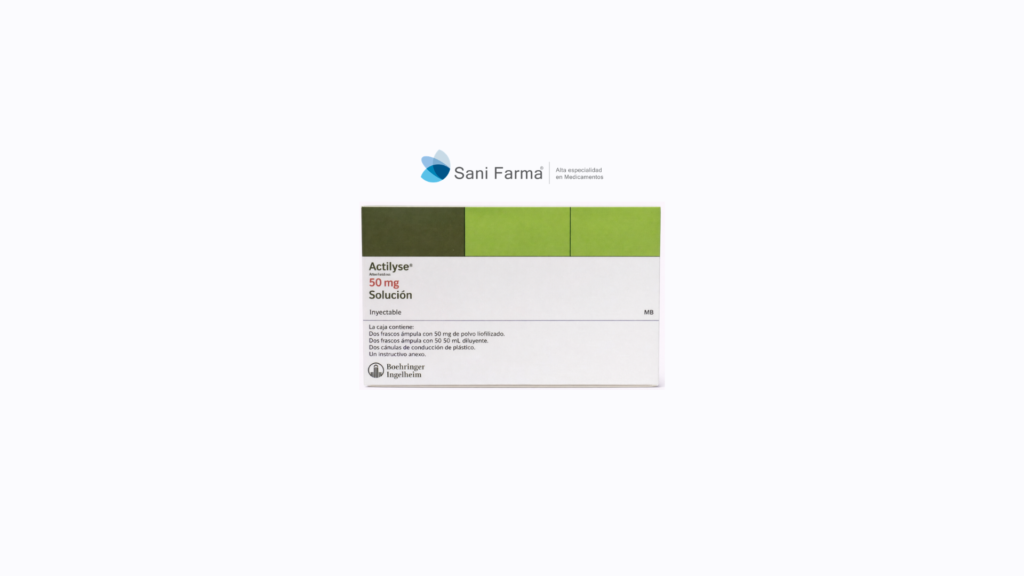 Actilyse 50 mg Sol Inyectable C/2 - Alteplasa