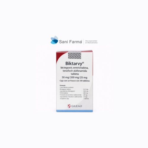 Biktarvy 50 mg / 200 mg /25 mg C/30 Tabletas - Bictegravir, Emtricitabina, Tenofovir