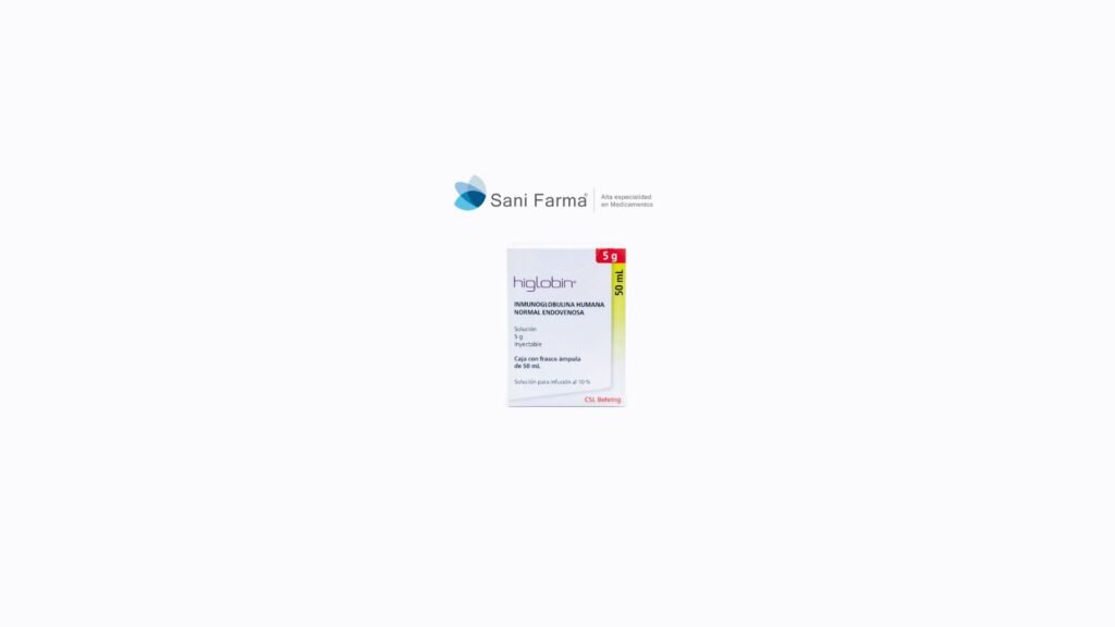 Higlobin 5 gr / 50 ml Sol Inyectable - Inmonuglobulina humana normal