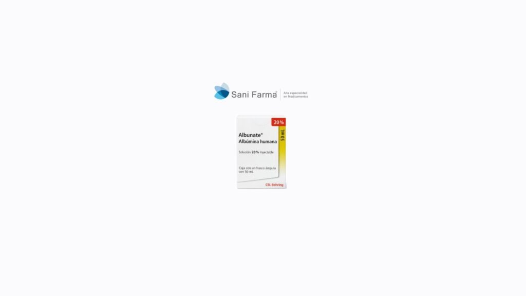 Albunate 20% 10 g / 50 ml - Seroalbúmina Humana