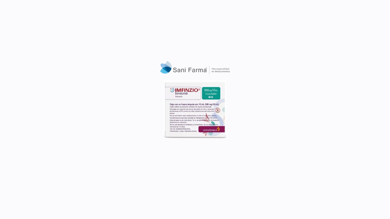 Imagen Imfinzio 500mg / 2.4 ml Frasco Inyectable - Durvalumab